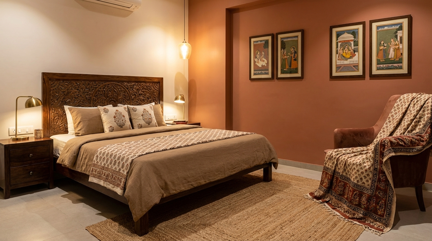 modern indian bedroom 202601231433